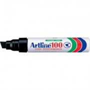 Artline 100 Chisel Black (Pack of 6)